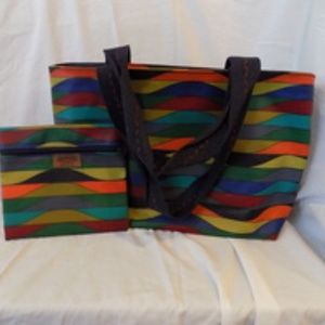 Vintage MISSONI Multicolor "Arch" Tote Style Purse